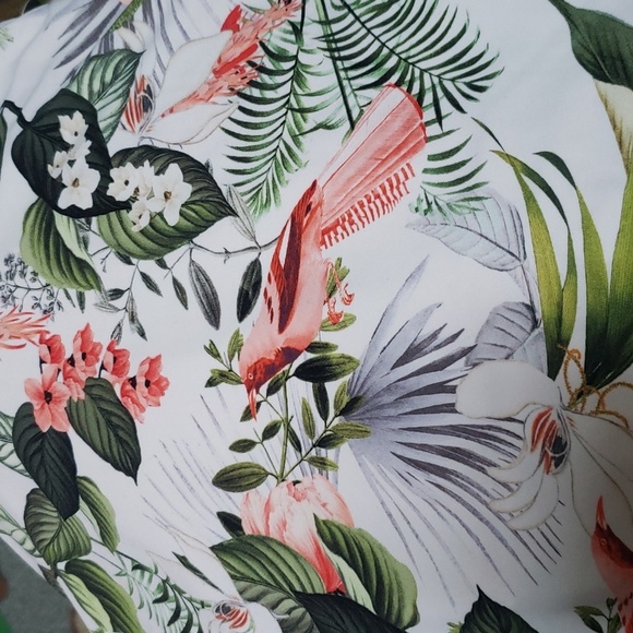 NipTuck NWT Birds and Floral Pattern Swimsuit with Tortoiseshell Ring Detail - Picture 5 of 7